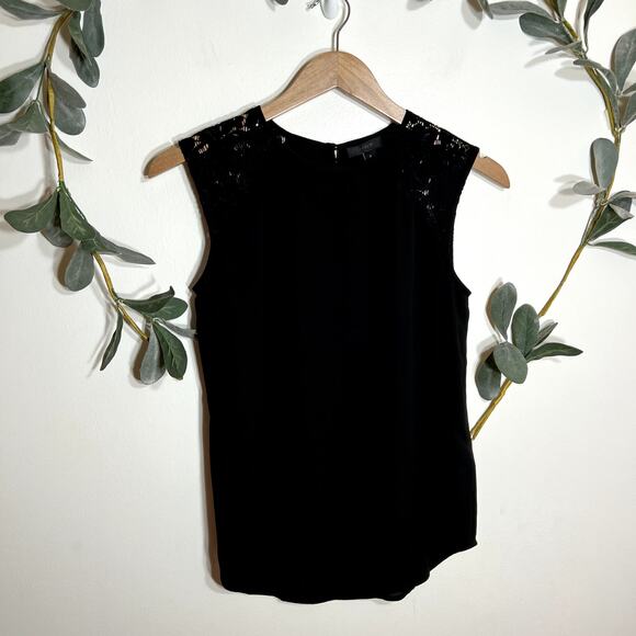 J.Crew Black Lace Shoulder Tank LAST CALL - Picture 3 of 6